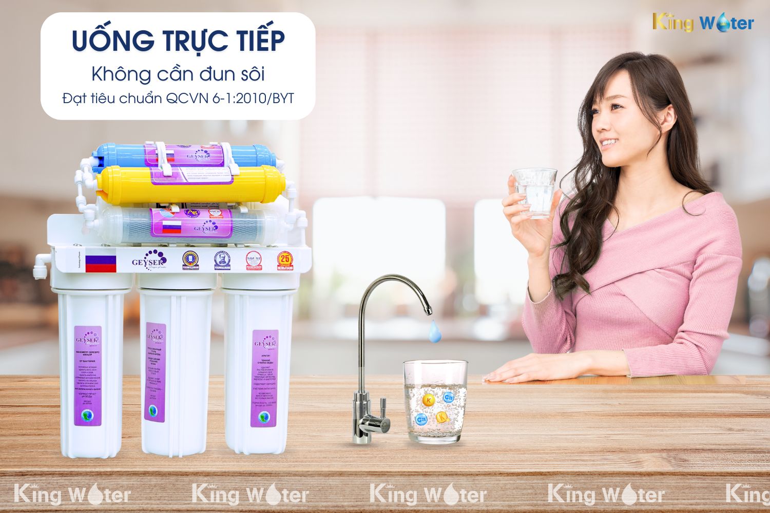 Nước từ máy Nano Geyser hoàn toàn có thể uống trực tiếp