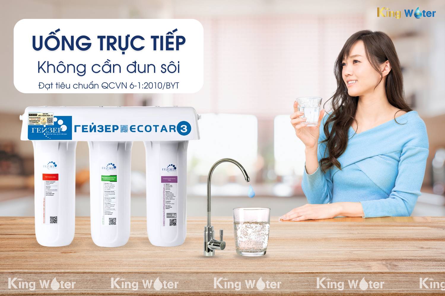 Ecotar 3 lọc sạch 100% vi khuẩn, vi sinh