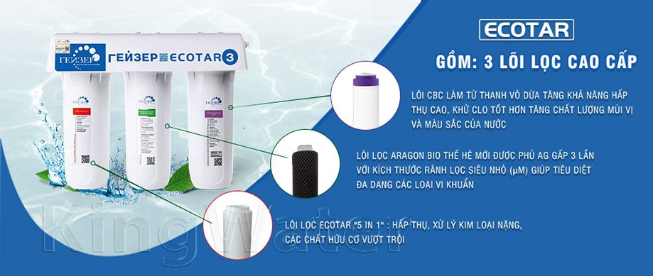 Cấu tạo của máy lọc nước Nano Geyser Ecotar 3