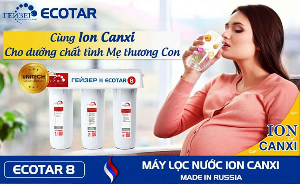 Khi uống nước Geyser Ecotar 8 giúp người mang thai hấp thu nhanh chóng