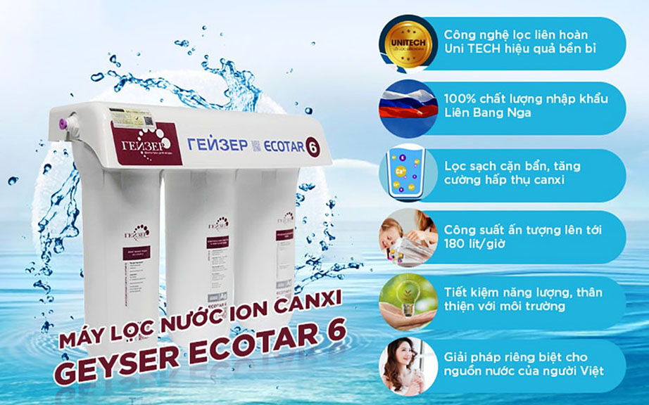 Máy lọc nước Geyser Ecotar 6 có thể khắc phục được nhược điểm của các model trước đó