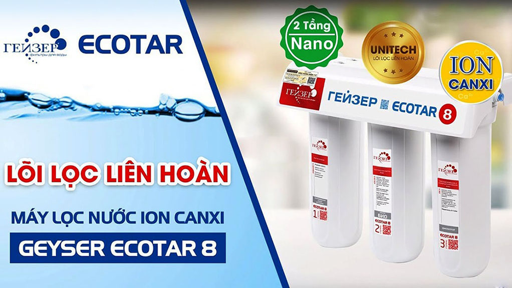 Nhận biết máy Geyser Ecotar 8 chính hãng