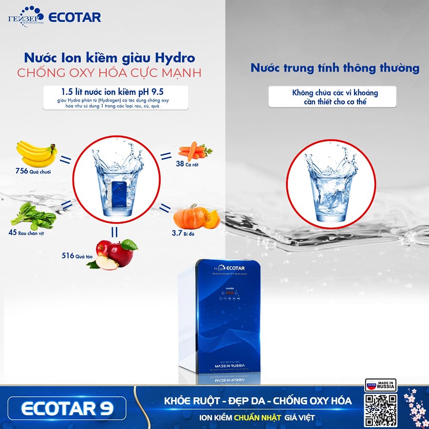 Chống oxy hóa mạnh với Geyser Ecotar 9