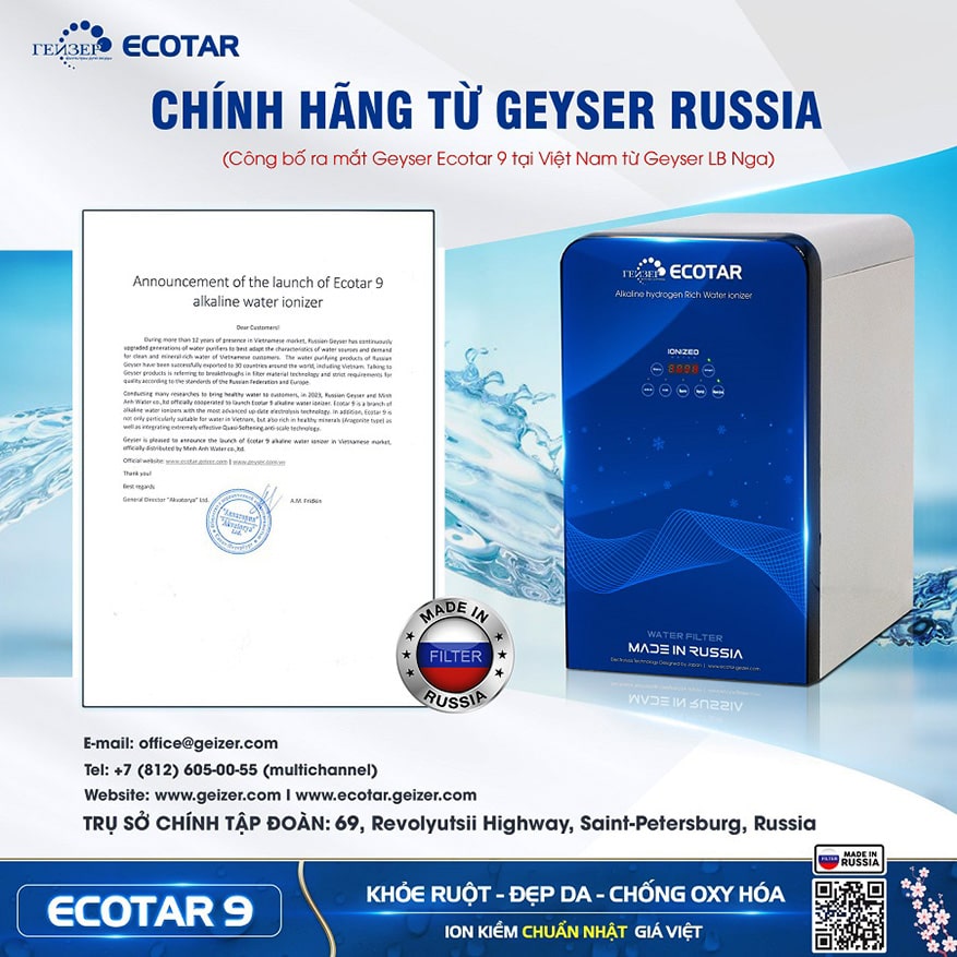 Geyser Ecotar 9 là bước đột phá dành cho thị trường Việt