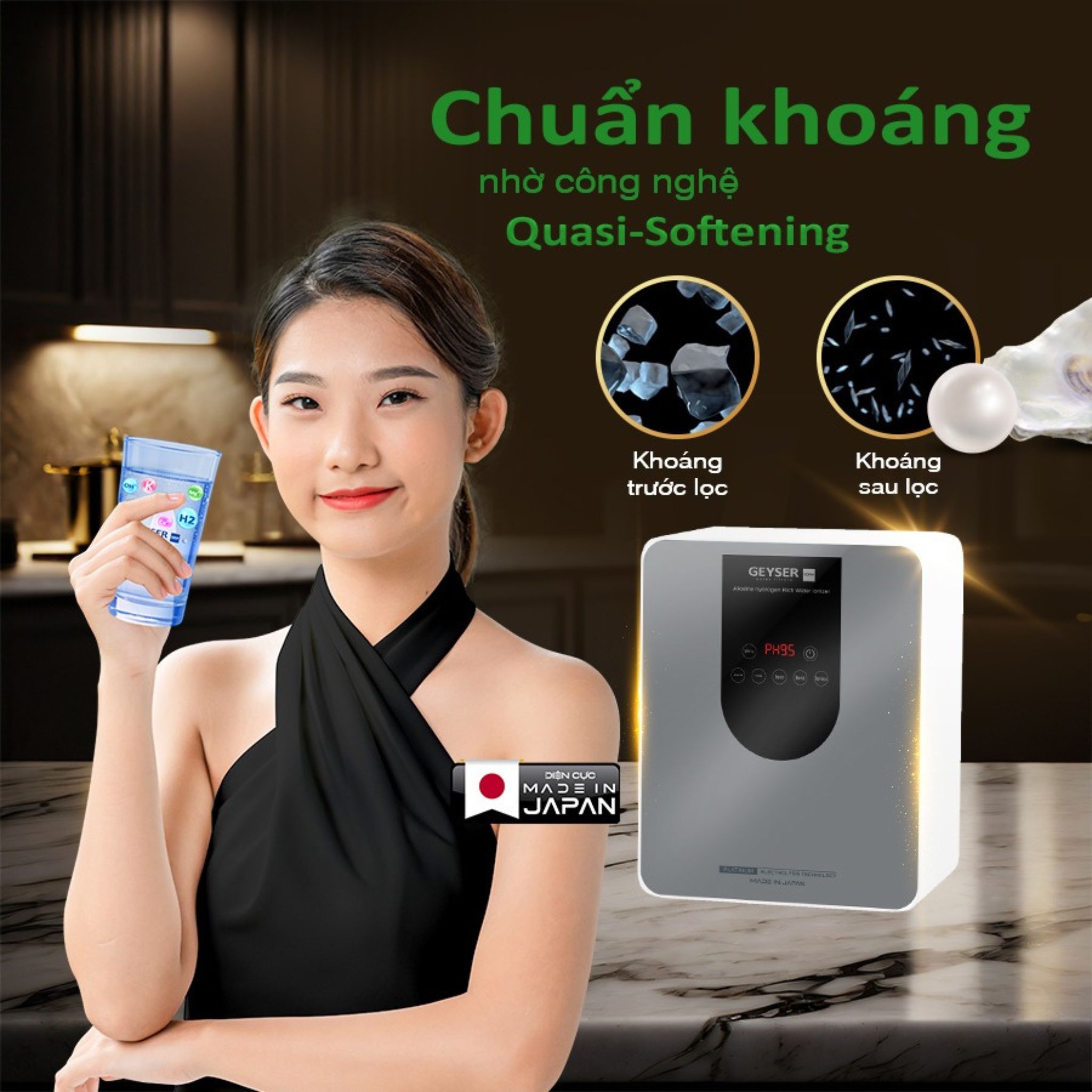 Công nghệ Quasi-Softening giúp chuyển hóa khoáng dễ hấp thụ cho cơ thể
